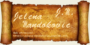 Jelena Mandoković vizit kartica